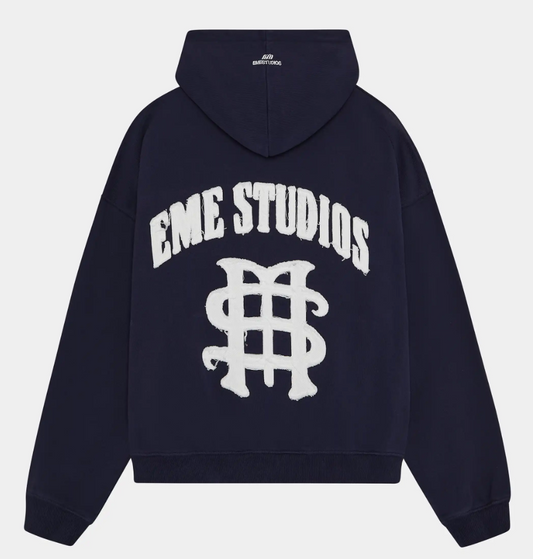 Eme Studios Hoodie Daily Navy Oversized
