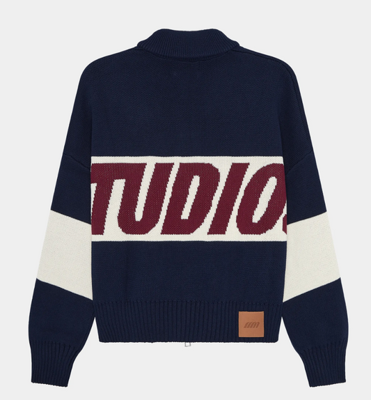 Eme Studios Knit Thrill Navy Zipper