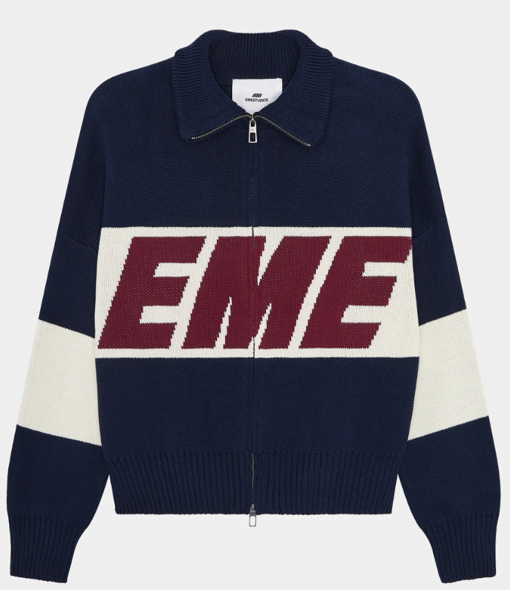 Eme Studios Thrill Navy Zipper Knit