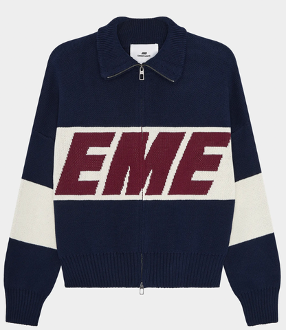 Eme Studios Thrill Navy Zipper Knit