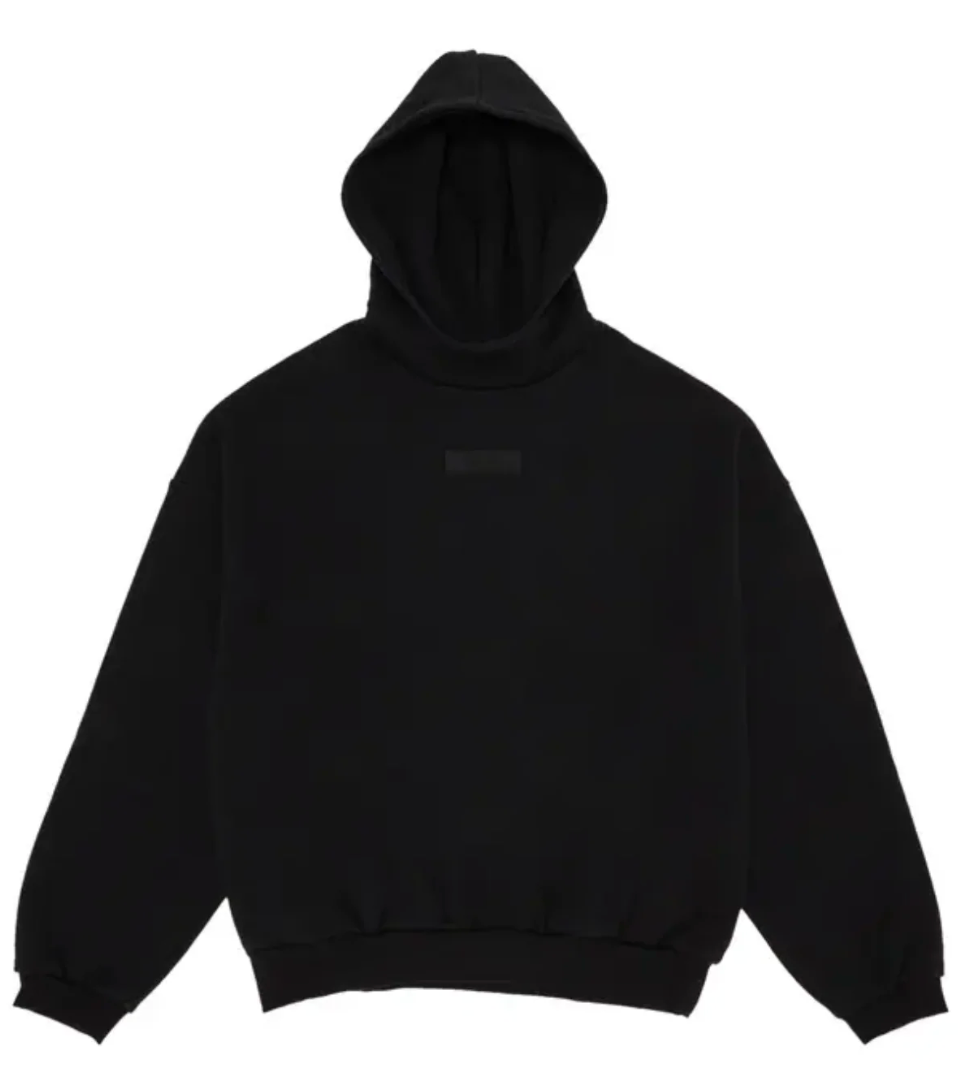 Hoodie Essentials Jet Black Pullover SS24
